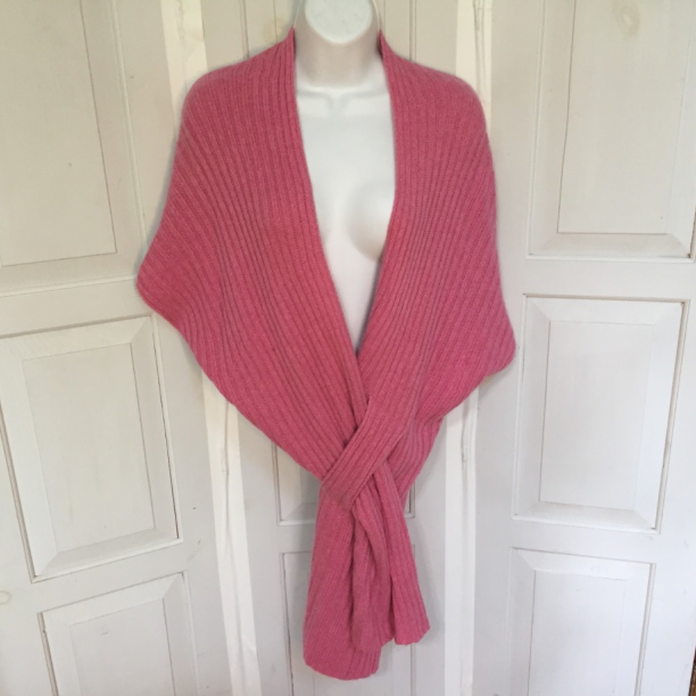 Sundance Pink Ribbed Knit Shrug - Picture 5 of 14